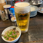 愛媛大衆酒場 エビス - 生ビール 480円。