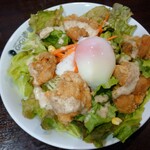 カレーハウス CoCo壱番屋 - フライドチキンサラダ&半熟卵！うましっ！