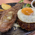 Steak Hamburger steak & Salad Bar Ken Kamata Ten - 元祖ケンステーキ&ハンバーグ、レギュラー size目玉焼きトッピング税込【2200円】