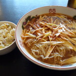 吉満飯店 - ネギラーメン＆半チャーハン