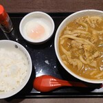 CoCo壱番屋 - 豚しゃぶカレーうどん　ライス＋半熟タマゴ