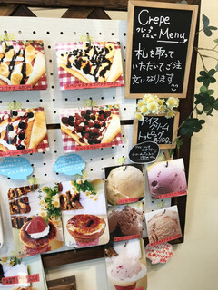 h SWEET'S KISS -VENDOR- - クレープメニュー表。\( ˆoˆ )/