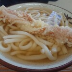 うどん・そば 恵比寿 - ・かけうどん 360円 ＋ ちくわ天 80円