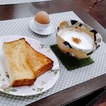 カフェ ド フフ - 料理写真:デニッシュトーストセット & ロイヤルミルクティー