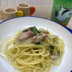 CAFE&BAR RECRE - ランチ　淡路麺業の生パスタ クリームソース（こどもセット）