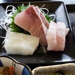 Seafood Ryori Hosui - 法水定食の刺身　切身が分厚いです