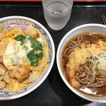 Rin Ya Kitasenju Ten - '21/06/04 炭火親子丼と蕎麦（700円）＋海老天（120円）