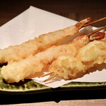 Tempura to Seafood Private rooms Izakaya Tenba Nishiki Honten - えび天２本、いか天