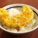 丸亀製麺 - かぼちゃ天と天丼用ごはん