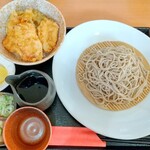 SOBAR 和家 - 本日の蕎麦セット　鶏天丼ごはん小盛り＋せいろ