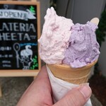 GELATERIA SHEETA - イチゴ&ラムレーズン390円