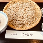 Teuchi Soba Ninomiya - つけとろせいろ(玉子入り) ¥1220-