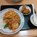 餃子の王将 - エビチリ丼定食