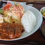 Musashiya Shokudo - カツカレー定食 980円 全景