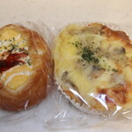 Bakery House Yajima - 玉子パンとキノコパン