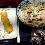 丸亀製麺 - 茄子とみょうがの豚しゃぶぶっかけと実山椒イカ天