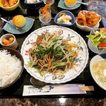 那珂桜料理 - ニラレバー定食　¥750-