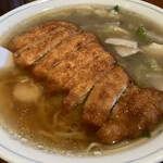 Akebono Ramen - あんかけラーメン800円＋とんかつ350円