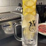 Lemon Sour 60 minutes 500 yen All you can drink Temomi Tare Yakiniku Ushi no Kataribe - 