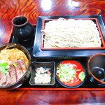 Sarashina Soba Isogiri Chuo Ten - 期間限定・牛ももステーキ丼もりセット　８６０円（税込）【２０２１年９月】