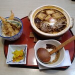 サガミ - 牛すき味噌煮込みと天ぷらミニ丼