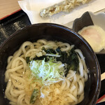 Kaitaku Udon - かけうどん ごぼう天麩羅 温泉卵 490円