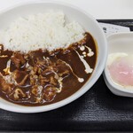 吉野家 - 肉だく牛ハヤシライス＋半熟玉子