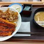 松屋 - 【2021.10.13(水)】うなぎコンボ牛めし(並盛)990円