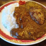 茶房　ともしび　PLUS - カレーライスにプラスでハンバーグトッピング