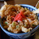 八中庵 - セットのかきあげ丼　タレの味も塩加減も絶妙