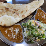 INDIAN TAJMAHAL - Bランチ 1,050円  プラウンカレー、アルベイガンカレー