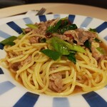 Saint Marc Cafe Dainashiti Odawara Ten - 牛肉と九条ネギの和風パスタ