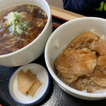 両国食堂 - そばラーメンと豚丼セット