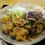 こむすび - 牛焼肉＆鶏唐揚げアップ