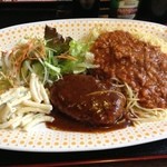 ちろり庵 - ミートスパとハンバーグだよ。