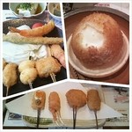 Katsuichi - ランチは串カツ定食(800円)。夜は、アラカルトに名物アイス揚げ。