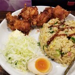 八福食堂 - 八福セットこれにチビラーメン(°∀°)