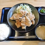 Hare Tokidoki Tori - 唐揚げ定食（ご飯４００ｇ）