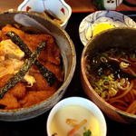 まかないや - まかないセット７，カツ丼＋ミニうどん