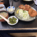 Tonkatsu Mita Hon Ten - 鳥からあげオニオンメンチ定食８７０円