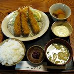 こむすび - 海老フライ（3本）スリー定食（900円）