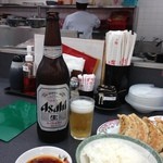 Gyoza no Osho Kawachiyamamoto Ekimae Ten - 割引券でビールを飲む