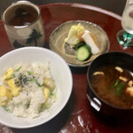 Ginsui An Yuuki - 栗ご飯、赤だし、漬物