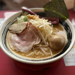 麺屋だいず - 【特盛】白ラーメン　煮卵トッピング