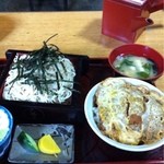 大橋屋 - カツ丼セット1000円。