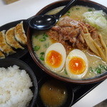 La~ Men Dokoro Gouya Kamo Ten - トロ肉味噌ラーメン＋ランチAセット