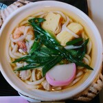 Matsushima Ya - 令和5年2月
                      日替わりおすすめランチ 1000円
                      鍋焼きうどん、五目かやくごはん、つぼ漬