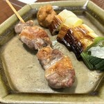 Washu Shunsai Ruru - ラム串と下仁田葱を焼いたもの