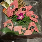 Yamagata Gyuu Yakiniku Gyubee Souan Chofu Paruko Ten - 一頭六種盛り合わせ