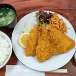 水守食堂 - アジフライ定食850円